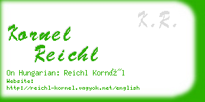 kornel reichl business card